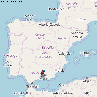 Benamargosa Karte Spanien