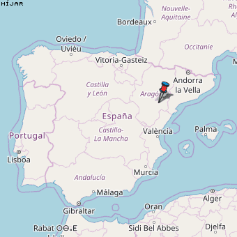 Híjar Karte Spanien
