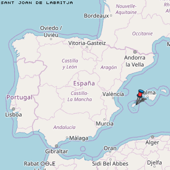 Sant Joan de Labritja Karte Spanien