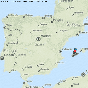 Sant Josep de sa Talaia Karte Spanien