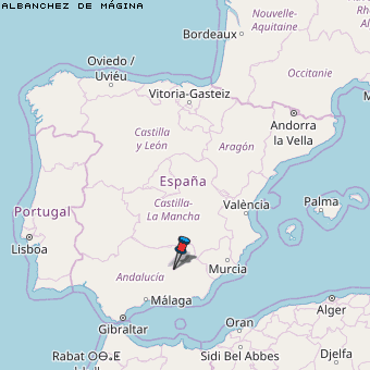 Albanchez de Mágina Karte Spanien