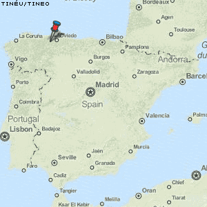 Tinéu/Tineo Karte Spanien