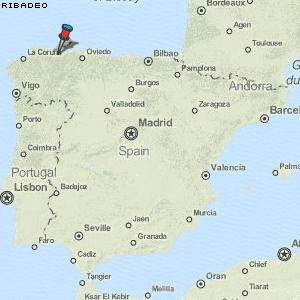 Ribadeo Karte Spanien
