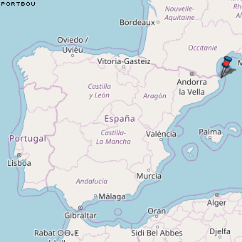 Portbou Karte Spanien