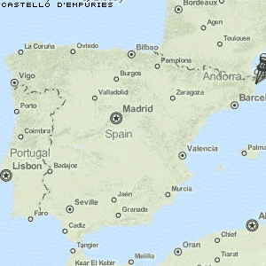 Castelló d'Empúries Karte Spanien