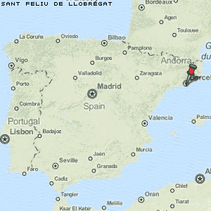 Sant Feliu de Llobregat Karte Spanien