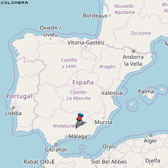 Colomera Karte Spanien