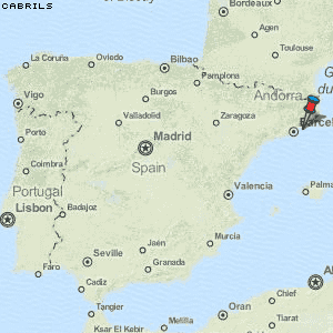 Cabrils Karte Spanien