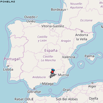 Fonelas Karte Spanien