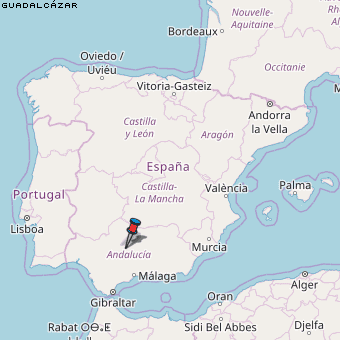 Guadalcázar Karte Spanien