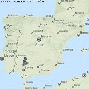 Santa Olalla del Cala Karte Spanien