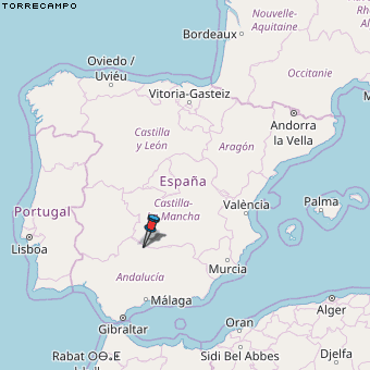 Torrecampo Karte Spanien