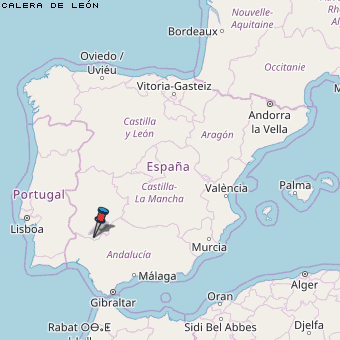 Calera de León Karte Spanien