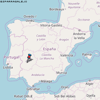 Esparragalejo Karte Spanien