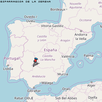 Esparragosa de la Serena Karte Spanien