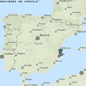 Banyeres de Mariola Karte Spanien