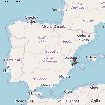 Benirredrà Karte Spanien
