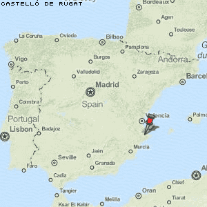 Castelló de Rugat Karte Spanien