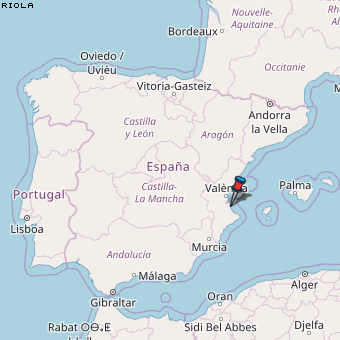 Riola Karte Spanien