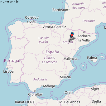 Alfajarín Karte Spanien