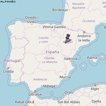 Alfamén Karte Spanien