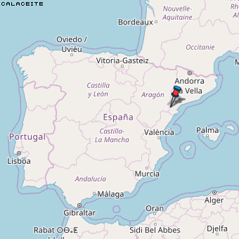 Calaceite Karte Spanien