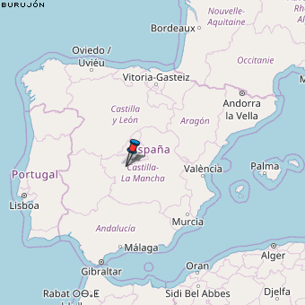 Burujón Karte Spanien