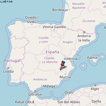 Liétor Karte Spanien