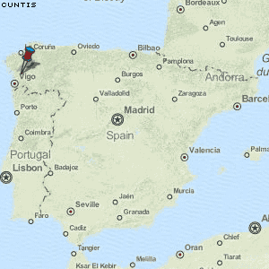 Cuntis Karte Spanien