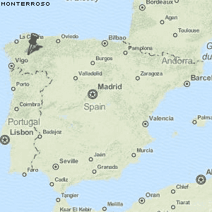 Monterroso Karte Spanien
