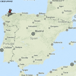 Cesuras Karte Spanien