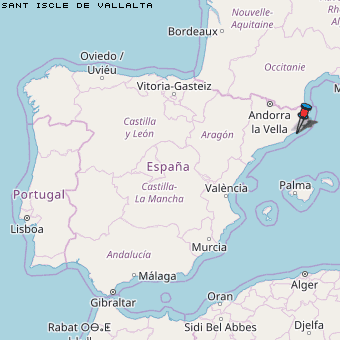 Sant Iscle de Vallalta Karte Spanien