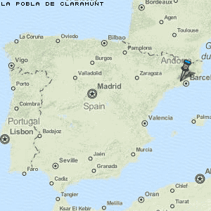 la Pobla de Claramunt Karte Spanien