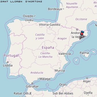Sant Llorenç d'Hortons Karte Spanien