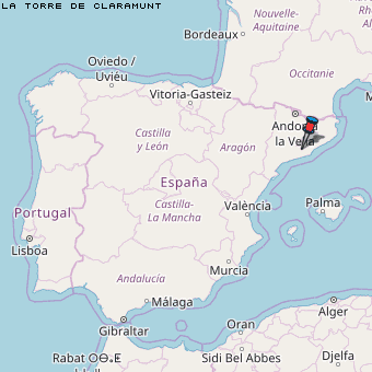 la Torre de Claramunt Karte Spanien