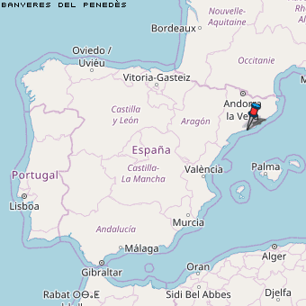 Banyeres del Penedès Karte Spanien