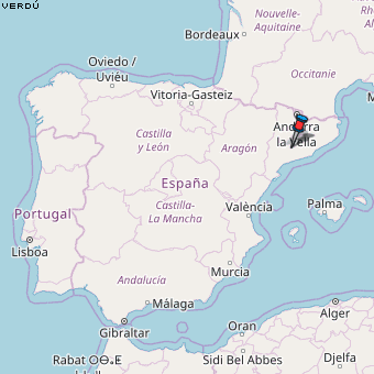 Verdú Karte Spanien