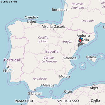 Ginestar Karte Spanien