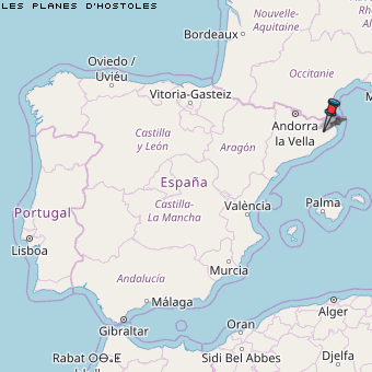 Les Planes d'Hostoles Karte Spanien