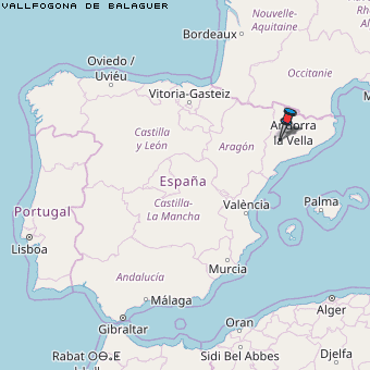 Vallfogona de Balaguer Karte Spanien