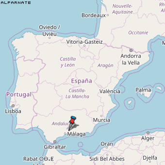 Alfarnate Karte Spanien