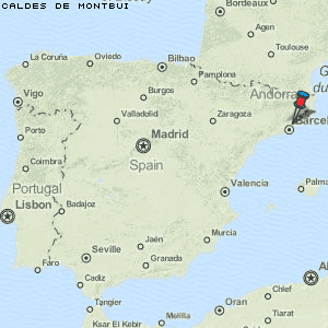 Caldes de Montbui Karte Spanien