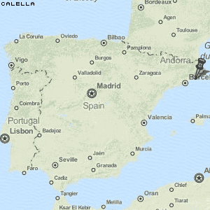 Calella Karte Spanien