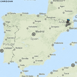 Cardona Karte Spanien