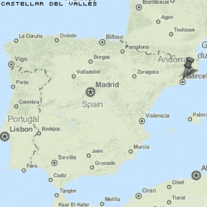 Castellar del Vallès Karte Spanien