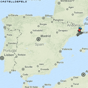 Castelldefels Karte Spanien