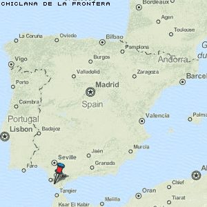 Chiclana de la Frontera Karte Spanien