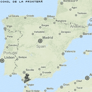 Conil de la Frontera Karte Spanien