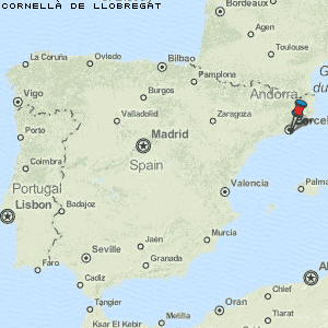 Cornellà de Llobregat Karte Spanien