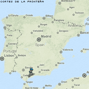 Cortes de la Frontera Karte Spanien